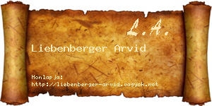 Liebenberger Arvid névjegykártya